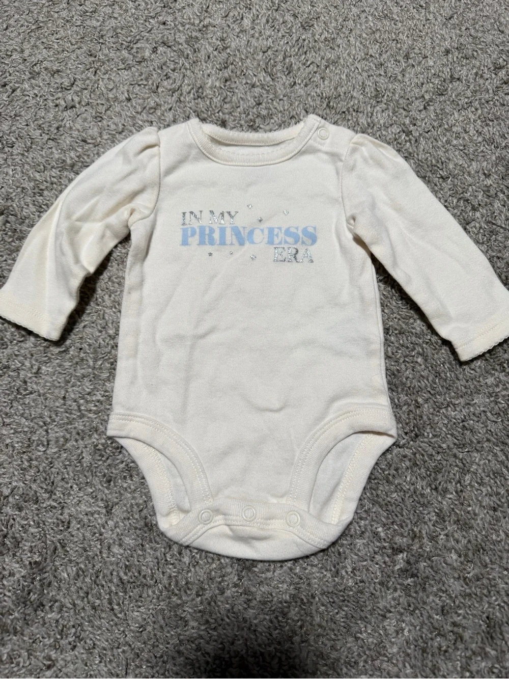 Carter's Cream Bodysuit with Light Blue Tutu Leggings